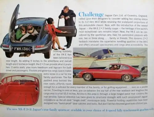 Jaguar E Type Family Coupe XK 2+2 Modellprogramm 1965 Automobilprospekt (6911)