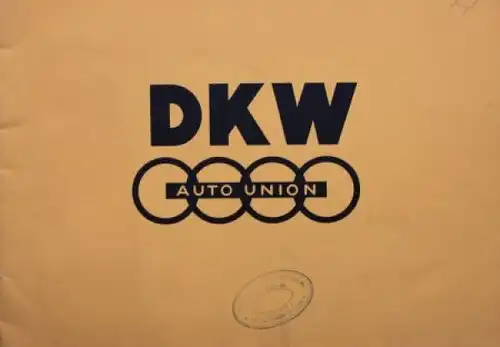 DKW Auto-Union Modellprogramm 1939 Automobilprospekt (6909)