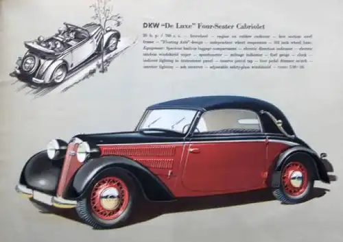 DKW Auto-Union Modellprogramm 1939 Automobilprospekt (6909)