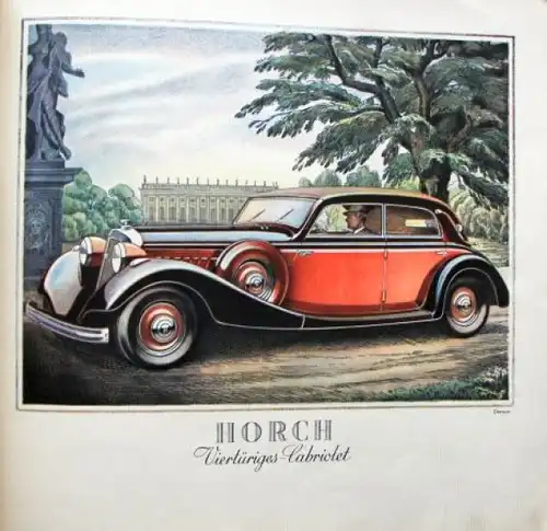 Horch 830 B Modellprogramm 1935 Automobilprospekt (6908)