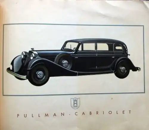 Horch 75 PS Acht-Zylinder Modellprogramm 1937 Automobilprospekt (6906)