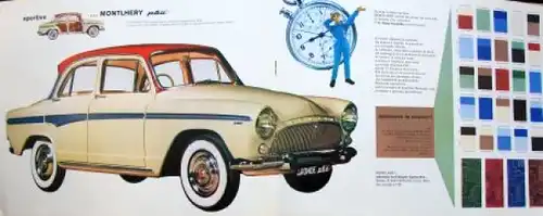Simca Aronde P 60 Modellprogramm 1959 "Personnellement votres" Automobilprospekt (6895)