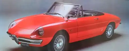Alfa Romeo 1750 Spider Veloce Modellprogramm 1968 Automobilprospekt (6887)