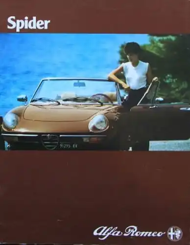 Alfa Romeo Spider Modellprogramm 1979 Automobilprospekt (6884)