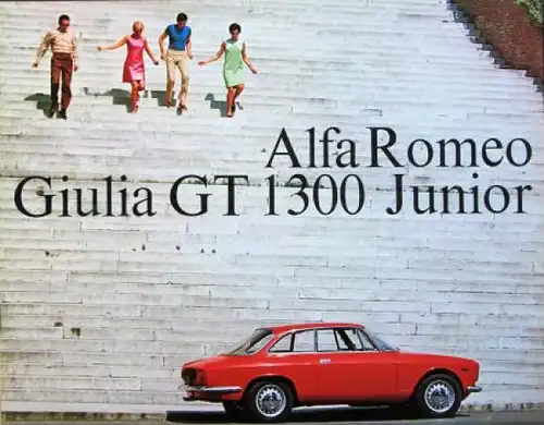 Alfa Romeo Giulia GT 1300 Junior Modellprogramm 1968 Automobilprospekt (6881)