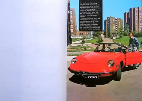 Alfa Romeo 1750 Spider Veloce Modellprogramm 1970 Automobilprospekt (6865)