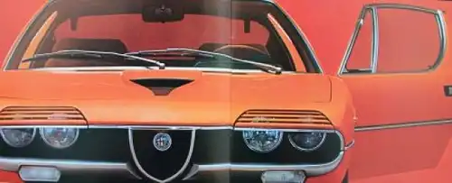 Alfa Romeo Montreal Coupe Modellprogramm + Farbkarte 1970 Automobilprospekt (6860)