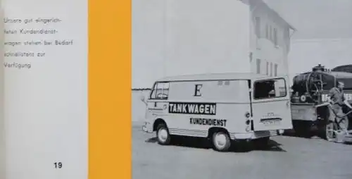 Esterer Helsa Tankfahrzeuge Modellprogramm 1964 Lastwagen-Katalog (6857)