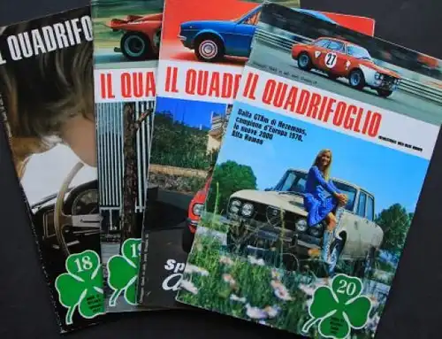 "Il Quadrifoglio" Alfa-Romeo Magazin 1971 vier Ausgaben (6829)