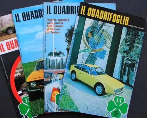 "Il Quadrifoglio" Alfa-Romeo Magazin 1970 vier Ausgaben (6827)