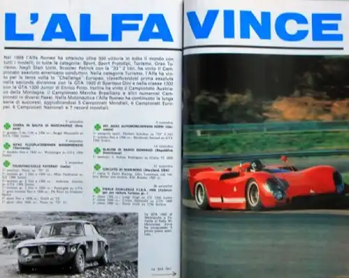 "Il Quadrifoglio" Alfa-Romeo Magazin 1970 vier Ausgaben (6827)