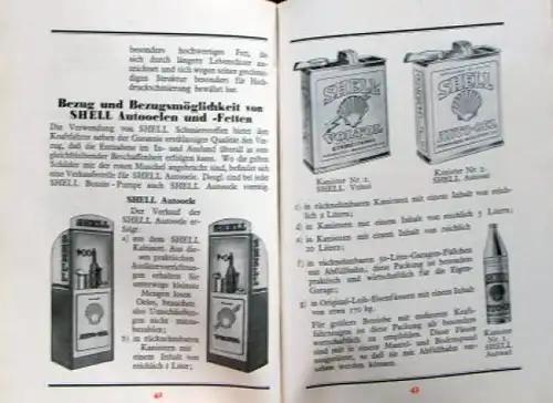 Shell Rhenania Ossag "Führer für die Kraftfahrzeugschmierung" Handbuch 1930 (6817)