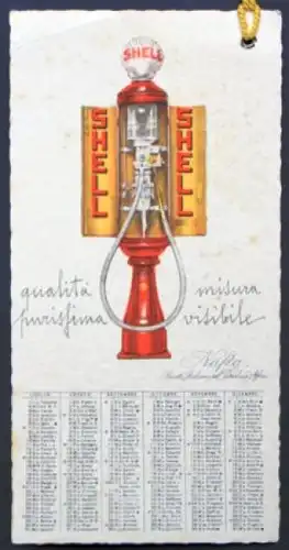 Shell Jahreskalender 1929 "Benzin e Motoroil" (6815)