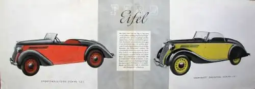 Ford Eifel Modellprogramm 1936 "Der Erfolgreiche" Automobilprospekt (6795)