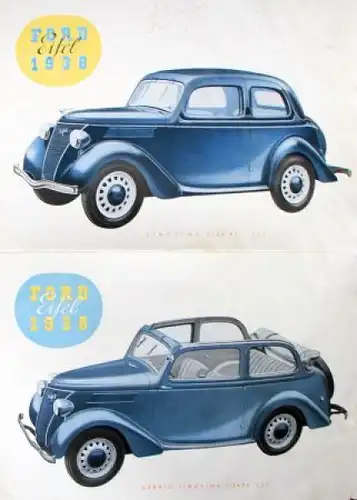 Ford Eifel Modellprogramm 1936 "Der Erfolgreiche" Automobilprospekt (6795)
