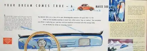 Maico 500 Modellprogramm 1957 Automobilprospekt (4161)