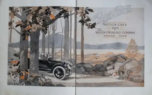 Overland Model 80 Modellprogramm 1915 Automobilprospekt (6041)