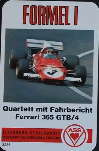 Altenburg Spielkarten "Formel I" 1972 Kartenspiel (5019)