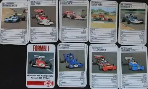 Altenburg Spielkarten "Formel I" 1972 Kartenspiel (5019)