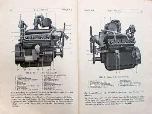 Horch 830 BK 3,5 Liter 1937 Betriebsanleitung (6786)