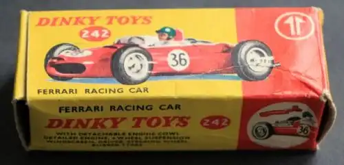 Dinky Toys England Ferrari Rennwagen 1965 Originalkarton (6780)