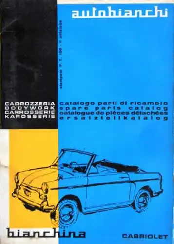 Autobianchi Bianchina Cabriolet 1961 Ersatzteilliste (6756)