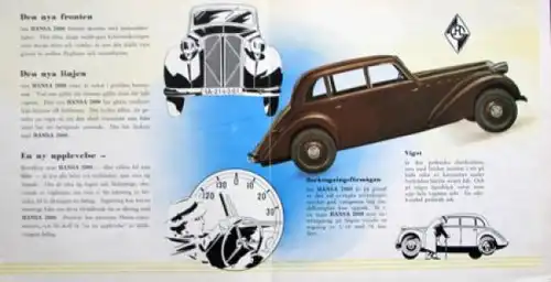 Borgward Hansa 2000 Modellprogramm 1938 Automobilprospekt (6754)