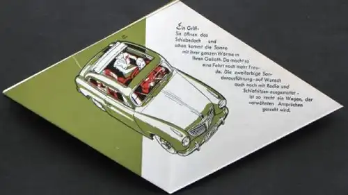 Goliath Personenwagen Dreiradwagen Modellprogramm 1951 Automobilprospekt (6752)