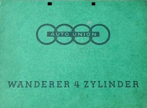 Wanderer 4 Zylinder Modellprogramm 1938 Automobilprospekt (0565)