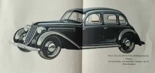 Wanderer 6 Zylinder Automobile Modellprogramm 1937 Automobilprospekt (6750)