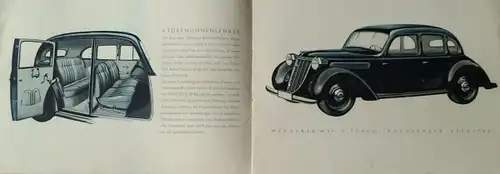 Wanderer Automobile W 24 Modellprogramm 1938 Automobilprospekt (6749)