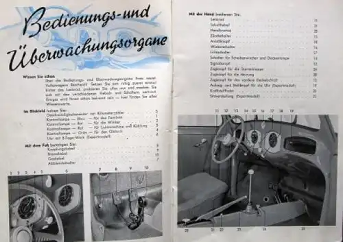 Volkswagen Käfer 1951 Betriebsanleitung (6738)
