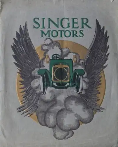 Singer Motors 16-20 h.p. Modellprogramm 1910 Automobilprospekt (7764)