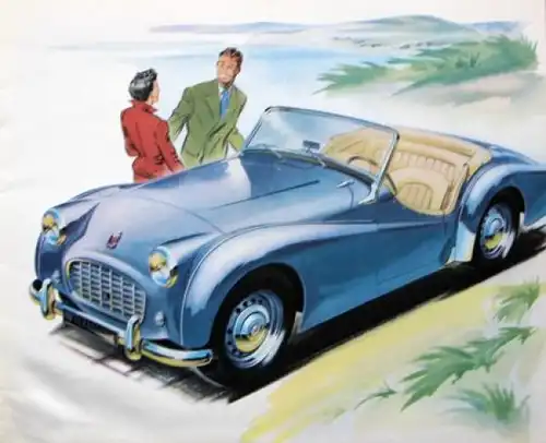 Triumph TR 3 Sports Modellprogramm 1955 Automobilprospekt (4777)