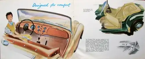 Triumph TR 3 Sports Modellprogramm 1955 Automobilprospekt (4777)