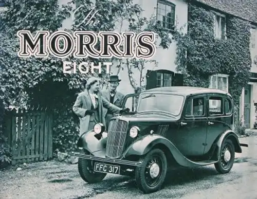 Morris Eight Serie II Modellprogramm 1937 Automobilprospekt (7769)