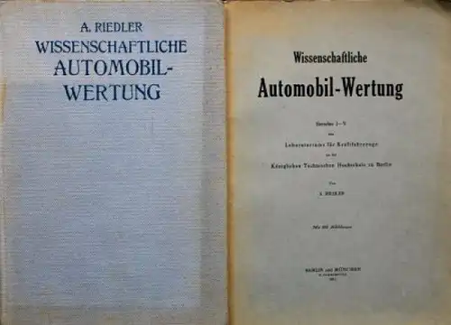 Rieder "Wissenschaftliche Automobil-Wertung" Fahrzeugtechnik 1911 zwei Bände (7906)