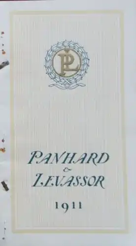 Panhard & Levassor Modellprogramm 1911 Automobilprospekt (4015)