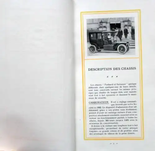 Panhard & Levassor Modellprogramm 1911 Automobilprospekt (4015)
