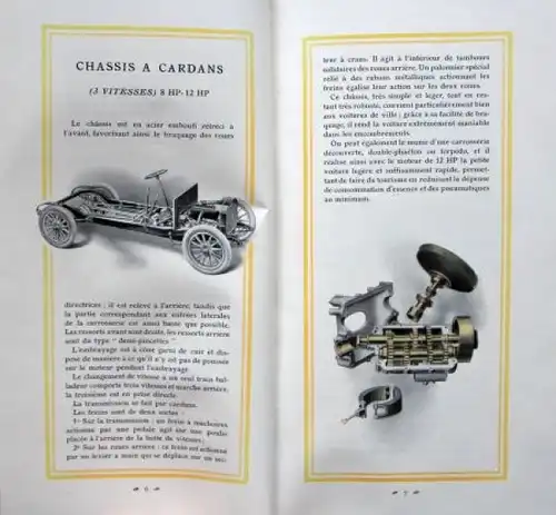 Panhard & Levassor Modellprogramm 1911 Automobilprospekt (4015)