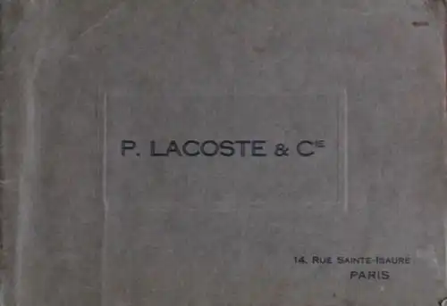 Lacoste & Cie Carrossiers Modellprogramm 1910 Lastwagenprospekt (7962)