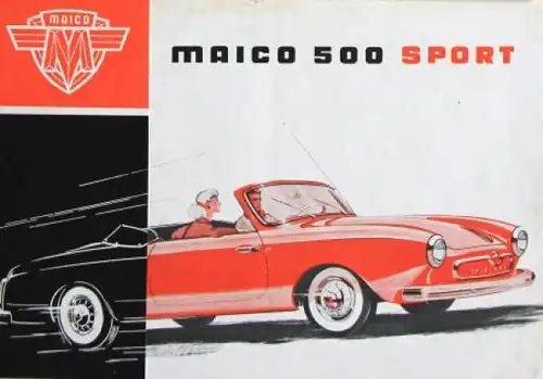 Maico 500 Sport Modellprogramm 1957 Automobilprospekt (0308)