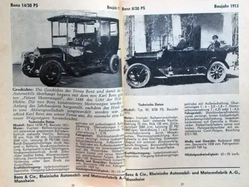 Dobler "Automobil-Veteranen 1910-1920" Fahrzeug-Historie 1962 (2992)