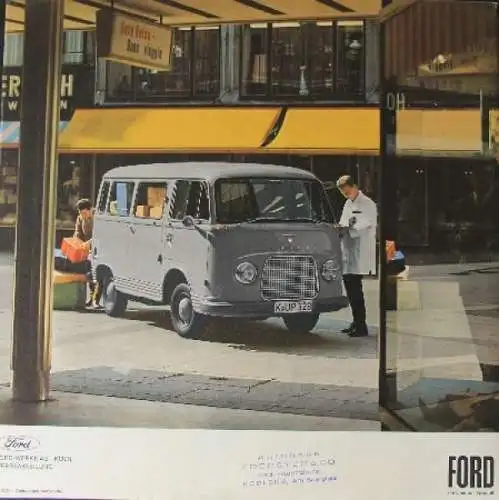 Ford Taunus Transit Modellprogramm 1960 Lastwagenprospekt (1519)