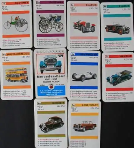 Schmid Spiele "Mercedes-Benz einst - jetzt" 1967 Kartenspiel (5138)