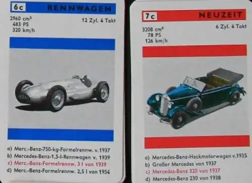 Schmid Spiele "Mercedes-Benz einst - jetzt" 1967 Kartenspiel (5138)