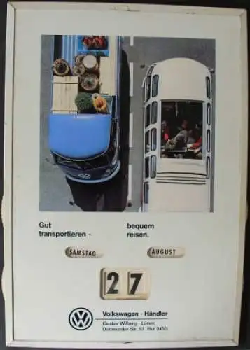 Volkswagen T1 Transporter Sambabus 1962 Dauerkalender "Gut transportiert" (3826)