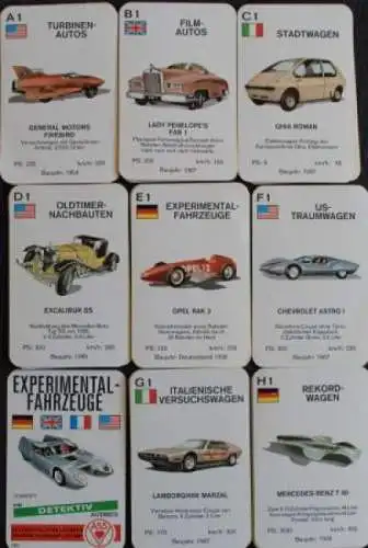 Altenburg Spielkarten "Experimental-Fahrzeuge" 1967 Kartenspiel (2912)