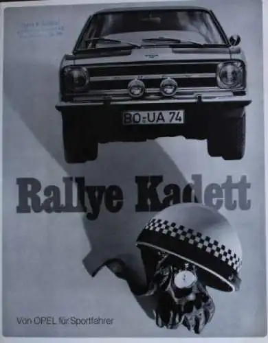 Opel Kadett Rallye Modellprogramm 1966 "Von Opel für Sportfahrer" Automobilprospekt (6384)