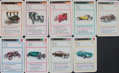 Schmid Spiele "Traumautos früher - heute" 1973 Kartenspiel (4105)